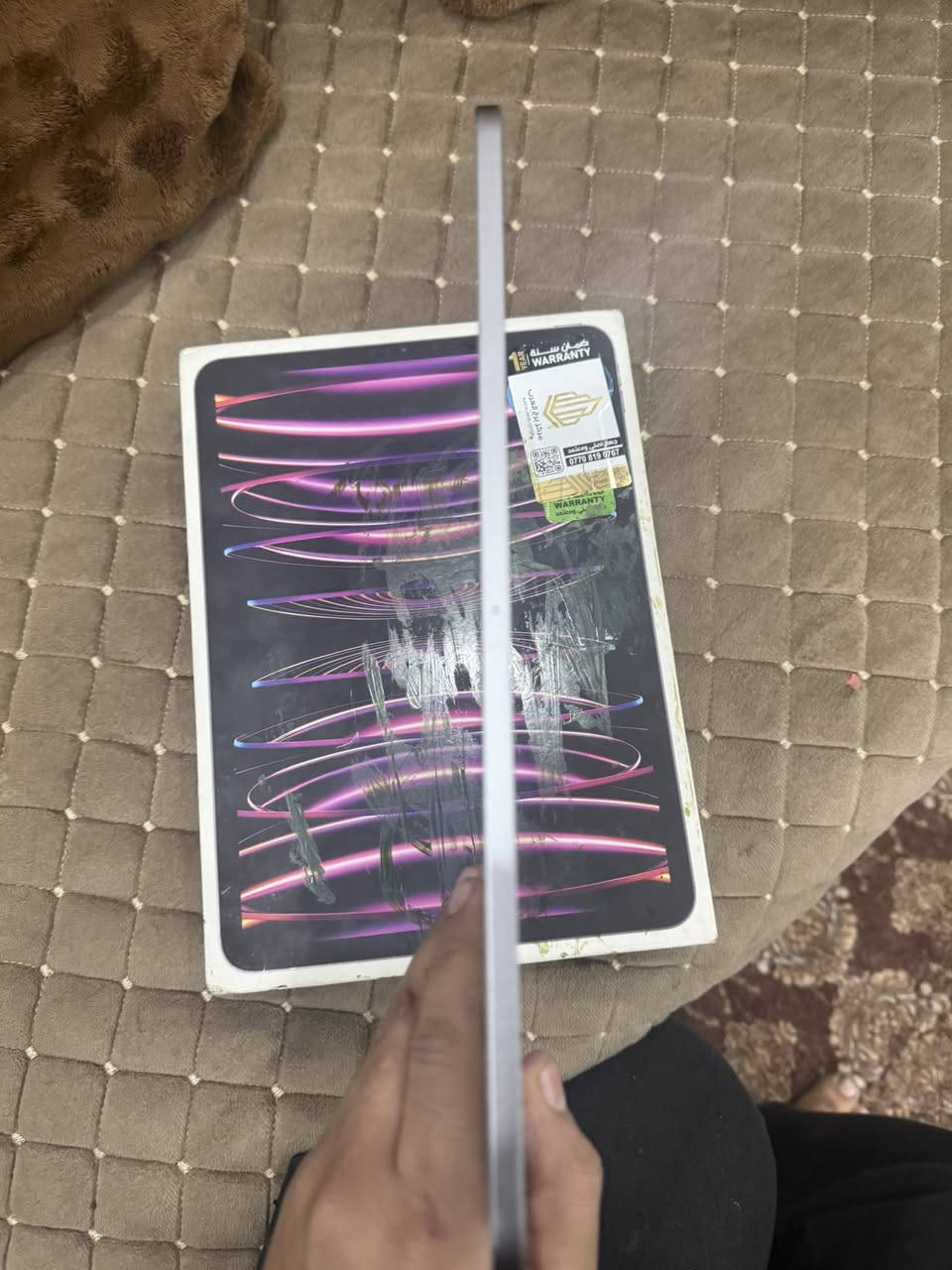 السلام عليكم شلونكم أخوان عندي أيباد M2
مديل 2023 نضافت الايباد 95 ذاكرة 128
وياة براد الحجم الكبير و وياة توصالة وملحقاتة كاملة الاستفسار الاتصال على الرقم
‏سعره 665 في مجال بسيط 
***********
المكان بغداد مدينة الصدر
