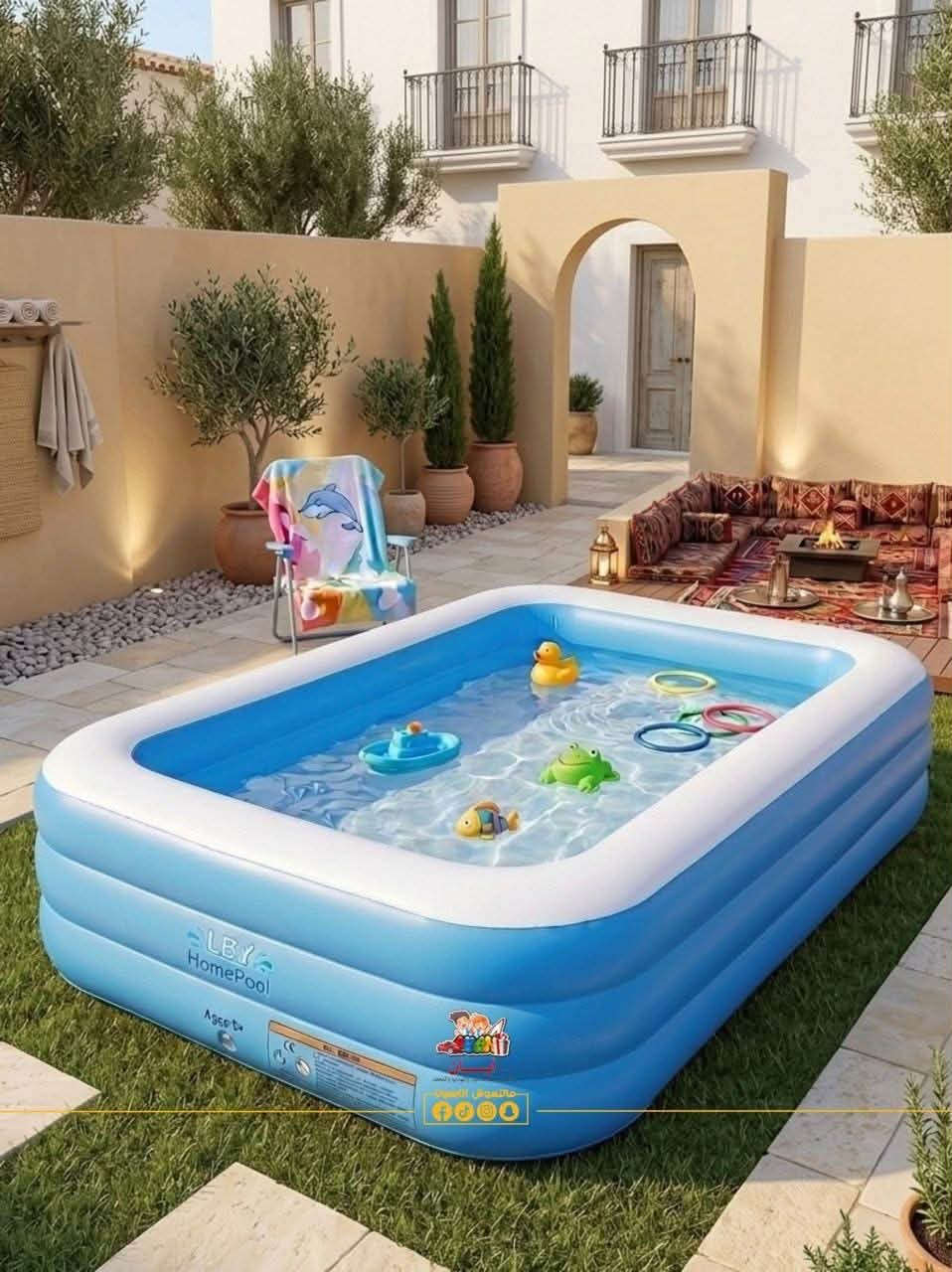 💦🏊‍♂️ انتعاش ومتعة حتى في الحديقة

حوض السباحة ... الحل المثالي لأجواء الصيف الحارة. ☀️

✅ سهل التركيب
✅ مناسب للأطفال
✅ متعة لا تنتهي

السعر 15.000 فقط


**إذا كنت صاحب هذا الإعلان وتريد حذفه لأي سبب، رجاءا أرسل رسالة إلى الدعم الفني**