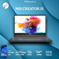 MSI Creator 15 • i9 جيل10 • RTX Quadro 5000