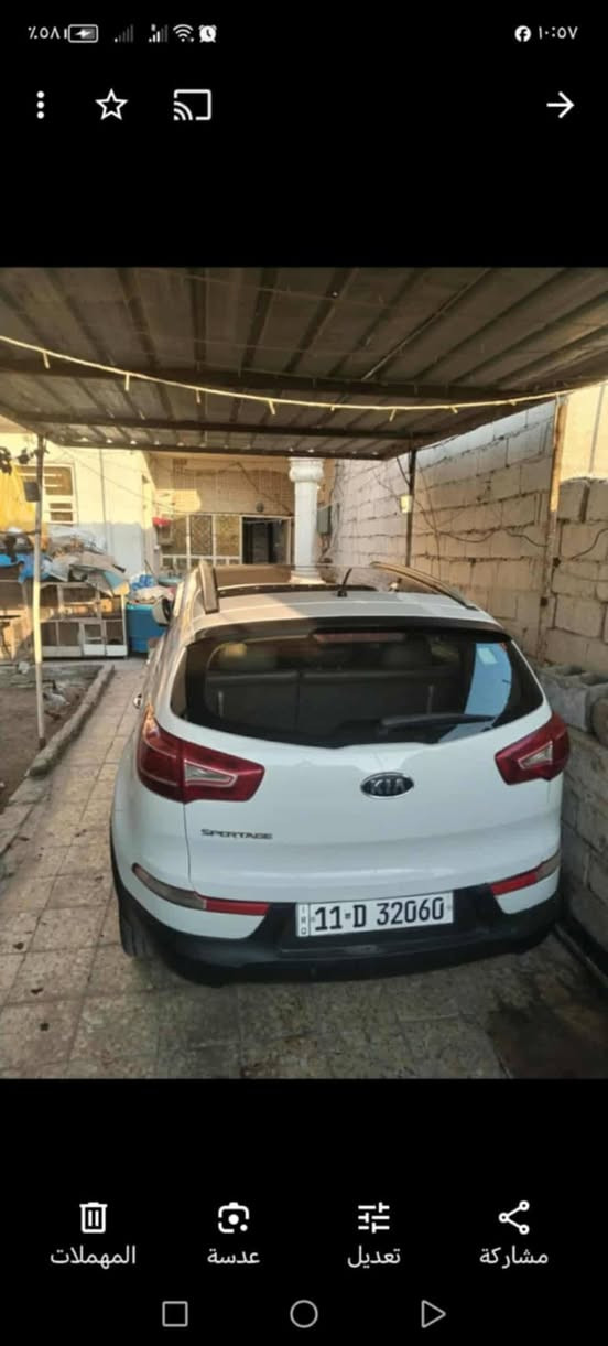 كيا سبورتاج للبيع موديل 11 خليجي هو المواصفات فول مواصفات من عدا البصمه سياره على وضع سياره على وضع الشركه بيع او مراوس سعرها 137 ورقه وبيها مجال ***********
