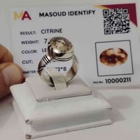خاتم من حجر السترين الأفريقي الطبيعي صياغه ثقيلة وجميلة فضه عيار ٩٢٥ ي...