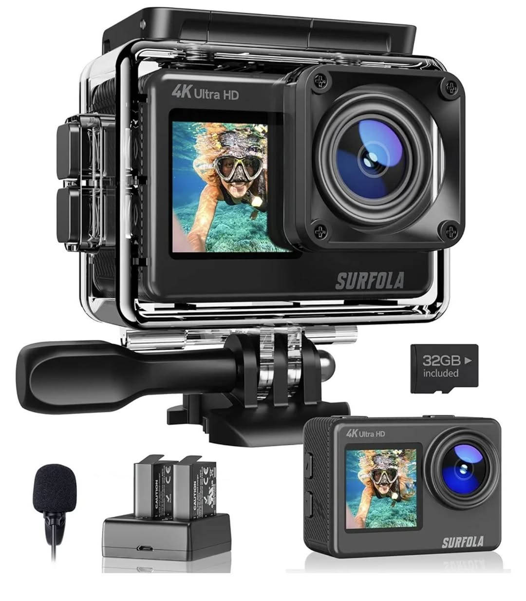 للبيع كاميرا جديده  Surfola SF530 4K Action Camera لل fpv هم لأن وزنه خفيف
وياها مايك  وبطاريتين 

وتكدر تثبته على اي درون 

جديدة بالكامل، فقط مفتوحة للتجربة، غير مستخدمة.

تصوير 4K Ultra HD.

شاشة أمامية للسيلفي وشاشه خلفية.

Wi-Fi.

مقاومة للماء 40 متر تحت الماء  مع الكيس.

جميع الملحقات الأصلية موجودة داخل العلبة


**إذا كنت صاحب هذا الإعلان وتريد حذفه لأي سبب، رجاءا أرسل رسالة إلى الدعم الفني**