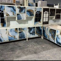 كاونتر ٢م ونص • سنك ١٫٥م • مرمر المنيوم صيني