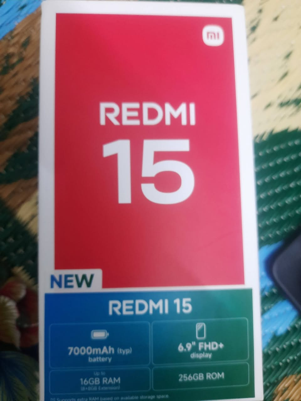 REDMI 15 
ذاكره 256
رام 8+8
شبه جديد استعمال شهر 
سعر 210 وبيه مجال


**إذا كنت صاحب هذا الإعلان وتريد حذفه لأي سبب، رجاءا أرسل رسالة إلى الدعم الفني**