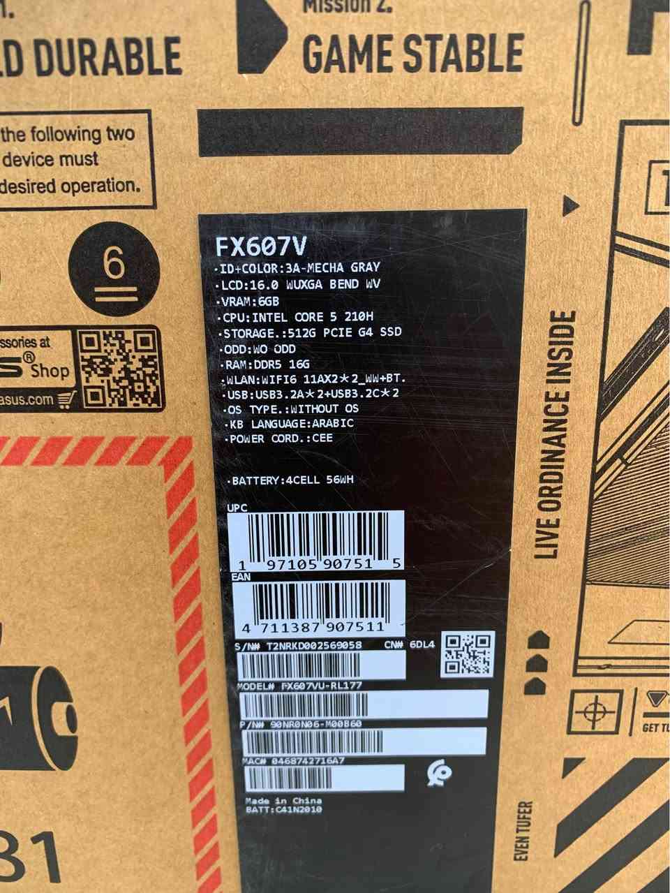 للبيع النضافة و المواصفات ضاهرة  كل شي بلادي مامحتاج وصف مستخدم ٢ اشهر  سعرة   مليون   و الف بيها مجال بسيط للمشتري (اقول بيها ماجال ما اقول كسر) اي احد يريدة يتفضل خاص واكو توصيل لكل عراق

لاپتۆپی گەیمنگ بۆ فرۆشتن پاکی لاپتۆپەکە لەوێنەکاندا ڕوونە هەموو شتێکی بلادییە تەنها ٢ مانگ بەکار هاتووە نرخی ١ مليون و ١٠٠ هەزارو مەجالێکی کەم گەندنیشمان هەیە

Asus Tuf Gaming F16
CPU: CORE 5 210H  8C/12TH
GPU: NVIDIA RTX 4050 6GB GDDR6 
Ram: 16GB RAM DDR4 2X8GB
Hard: 512gb SSD(NVME) +OPEN SLOT
Screen: 144Hz  FHD 16 INCH IPS 
FASTEST WIFI 6 + BLUETOOTH 5.1
BACK LIGHT KEYBOARD +THUNDERBOLT 3 SUPPORT
WINDOWS 11 ORIGINAL
LAPTOP+ORIGINAL CHARGER+BOX حلبجة, السليمانية


**إذا كنت صاحب هذا الإعلان وتريد حذفه لأي سبب، رجاءا أرسل رسالة إلى الدعم الفني**