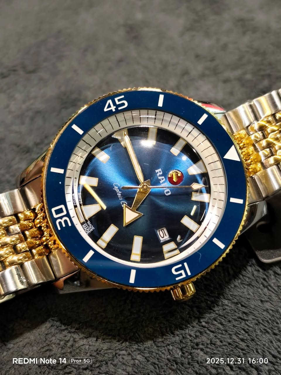 ساعةرادو(Rado) اوتوماتیك لون حلو وراقی
ماكینة اوتوماتیك
نافذه للعرض والتاریخ
رنك متحرك
سير ستنل اصلي
قطر 42ملم
السعر 115دولار
المكان/ السلیمانیة
يوجد توصيل


**إذا كنت صاحب هذا الإعلان وتريد حذفه لأي سبب، رجاءا أرسل رسالة إلى الدعم الفني**