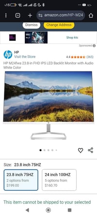 شاشة HP M24fwa • جديدة • شحن امزون DHL