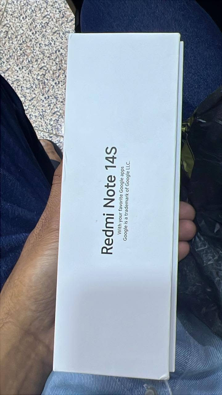 السىام عليكم من رخصت الادمن يتم اعادت النشر بسبب الوعود الكاذبه جهاز(Redmi Note 14S ذاكره 256 ميجه بكسل كامره 200 مكبكسل 67 واط 5000 بطاريه معالج هيلو G99 التره الشاشه مقاومه للكسر جوريلا كلاس فايف جهاز جديد ما مستخدم فقط معرب بعده عله شحن الشركه ما مشحون ولا مره جماعت اليكسرون بسعر وطكهم ال نداره اذا تكسر بحلال العالم لا طب خاص ولا تعلق متواجد فقط وتساب *********** فقط وتساب متواجد تتصل عل خط ما موجود)
