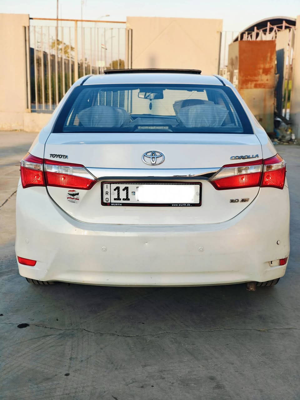 سلام عليكم
كورلا خليجي 
شركه SAS
موديل 2014
فول موصفات 
بيها كرده بصفحه العبري ومصبوغه الصفحه 
 (بدون دواخل) (بدون ايرباك)
السونار مرفق مع المنشور 
وباقي السياره مكفوله 
من ضربه وصبغ وتبديل 
الموصفات GL_i
حساسات 
فتحه سقف 
بصمه 
بصمه ابواب 
ويل كب 
اشاير ب المري 
تحكم استيرن 
تخم تاير 
تبريد ثلج 
ماشيه 150 
حجم المكينه 2000
گير ومكينه خير من الله مكفولات 
لايت زنون بعد بيها هواي موصفات 
رقم بغداد
رقم جديد 
هزه جديده 
تحويل مباشر 
السياره جاهزه مابيها كل نقص 
مكاني بغداد 
ه‍ ***********
