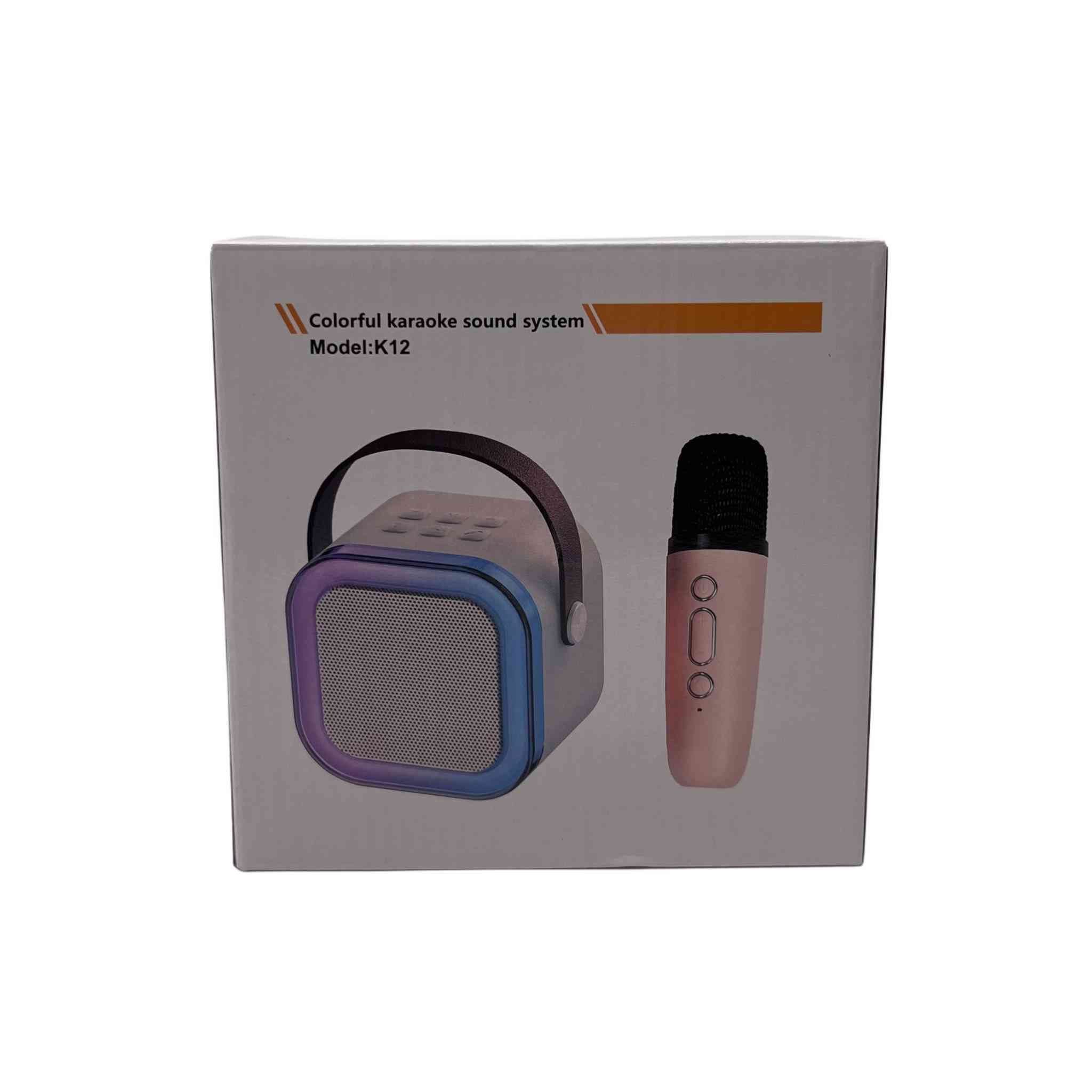 سماعة كاراوكي لاسلكية K12 مع مايكروفون وإضاءة RGB
الموديل: K12

سماعة كاراوكي محمولة بتصميم عصري تجمع بين الصوت، الغناء، والإضاءة الملونة لتجربة ترفيهية متكاملة.

• تدعم الاتصال اللاسلكي عبر البلوتوث مع أوضاع تشغيل متعددة

• مزودة بمايكروفون لاسلكي للغناء والتحدث

• إضاءة RGB ملونة مدمجة لتعزيز أجواء الحفلات

• جودة صوت Lossless كما هو مذكور على العلبة

• بطارية ليثيوم مدمجة للاستخدام المحمول

• تصميم صغير مع مقبض علوي لسهولة الحمل

• نوع الاتصال: بلوتوث / TF Card / USB / AUX
• التردد الصوتي: 90Hz – 18KHz
• القدرة الخارجة: 5W
• جهد الشحن: DC 5V
• نوع البطارية: بطارية ليثيوم مدمجة
• الإضاءة: RGB ملونة
• الميكروفون: لاسلكي

محتويات العلبة:
• سماعة كاراوكي K12
• مايكروفون لاسلكي
• كابل شحن USB
• كتيّب التشغيل
السعرر11 شامل التوصيل


**إذا كنت صاحب هذا الإعلان وتريد حذفه لأي سبب، رجاءا أرسل رسالة إلى الدعم الفني**