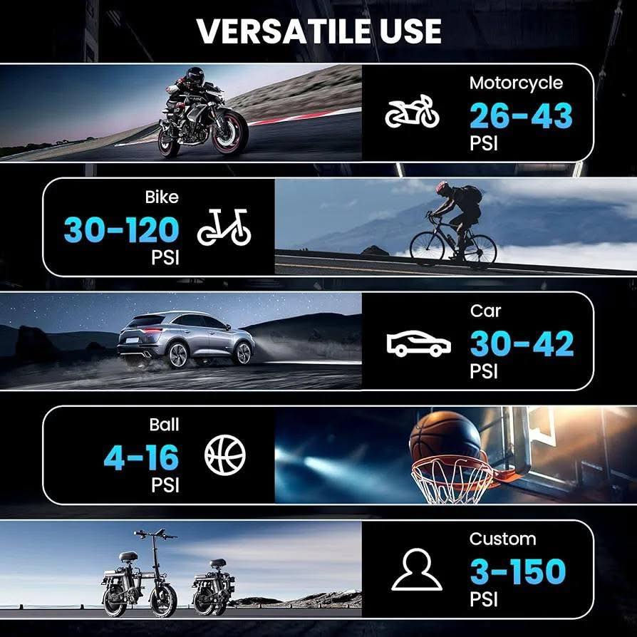 منفاخ إطارات ماركة إيبفلين اللاسلكي شحن - مضخة هواء كهربائية مع شاحن طوارئ محمولة للسيارات و للدراجات الهوائية 150 رطل لكل بوصة مربعة مع شاشة عرض رقمية، ملحقات إطارات قابلة لإعادة الشحن للسيارات والدراجات النارية مع مقياس ضغط وضوء LED. موضح بالصور 
السعر 25 الف


**إذا كنت صاحب هذا الإعلان وتريد حذفه لأي سبب، رجاءا أرسل رسالة إلى الدعم الفني**