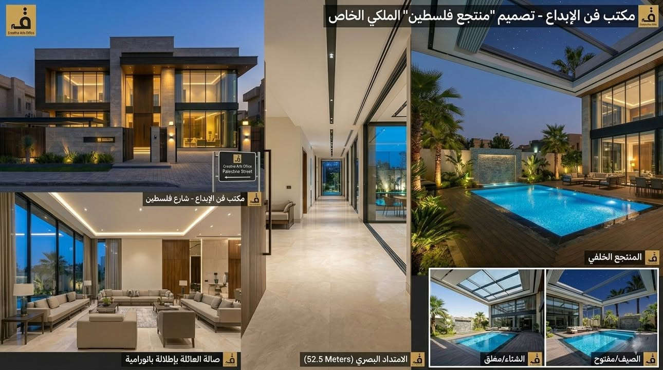 💎 بيت لو "منتجع ملكي" بنص شارع فلسطين؟ 💎
عندك قطعة أرض عميقة ومحتار شلون تستغلها؟ بمكتب "فن الإبداع"، كسرنا القواعد وصممنا بيت مو بس للسكن، صممنا عالمك الخاص! 🛠️
✅ العمق الاستثنائي (52.5 متر): استغلينا كل شبر وصممنا "ممر بصري" يخليك من تفتح باب الشارع تشوف المسبح والشلال بآخر البيت.. فخامة ما تخلص!
✅ المسبح الخلفي (Private Oasis): نقلنا المسبح لنهاية البيت لضمان الخصوصية التامة 100%.. تسبح براحتك تحت النجوم بعيداً عن ضجيج الشارع.
✅ سقف زجاجي متحرك: يعني مسبحك شغال صيف وشتاء، مغطى بالمطر ومفتوح بالصيف.. رفاهية الفنادق ببيتك.
✅ إطلالة بانورامية: صالة العائلة والمطبخ يطلون بواجهات زجاجية عملاقة على المسبح، حتى وأنت كاعد تشرب جاي تحس نفسك بمنتجع.
✅ 7 غرف نوم ملكية: مساحات واسعة وتصميم ذكي يضمن الراحة لكل أفراد العائلة.
نحن لا نبني جدران.. نحن نصمم أحلام تعيشها كل يوم. ✨
📍 موقعنا: بغداد - شارع فلسطين.
📞 للحجز والاستفسار: ***********
📩 اكتب كلمة (منتجع) بالتعليقات، وراح نرسلك المخطط كامل مع كافة التفاصيل.

#فن_الإبداع #شارع_فلسطين #تصميم_داخلي #مسبح_خلفي #بيوت_عراقية #عقارات_بغداد #فخامة #LuxuryLiving #BaghdadDesign
