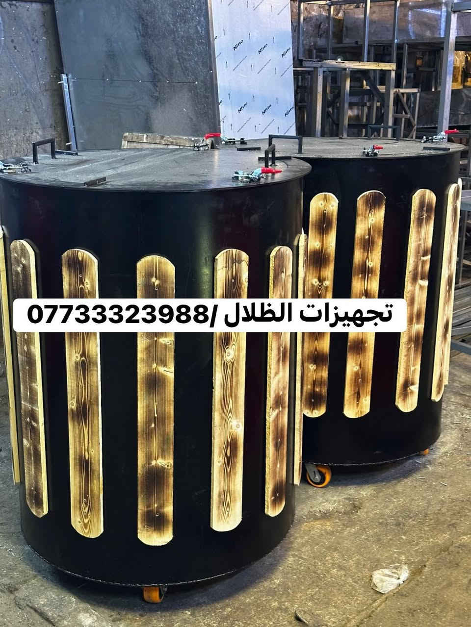 تجهيزات الظلال كافة تصنيع معدات مطاعم الاستل أستيل 

وكافة قياساتً وحسب طلب ونعمل ايضا بالاستل استيل 

الغذائي 304 و316. الاستفسار والاتصال ع رقم 

(***********)يوجد توصيل 🚚 خارج وداخل بغداد
