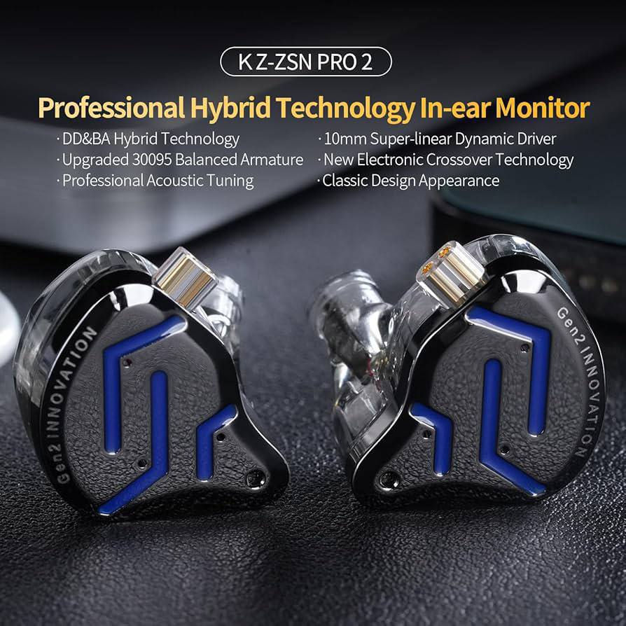 سماعات KZ zsn pro 2  blue one للبيع نضيفات للستار سعرهن 30 و بيهن مجال لان مستعجل تواصل واتساب *********** توصيل متوفر
