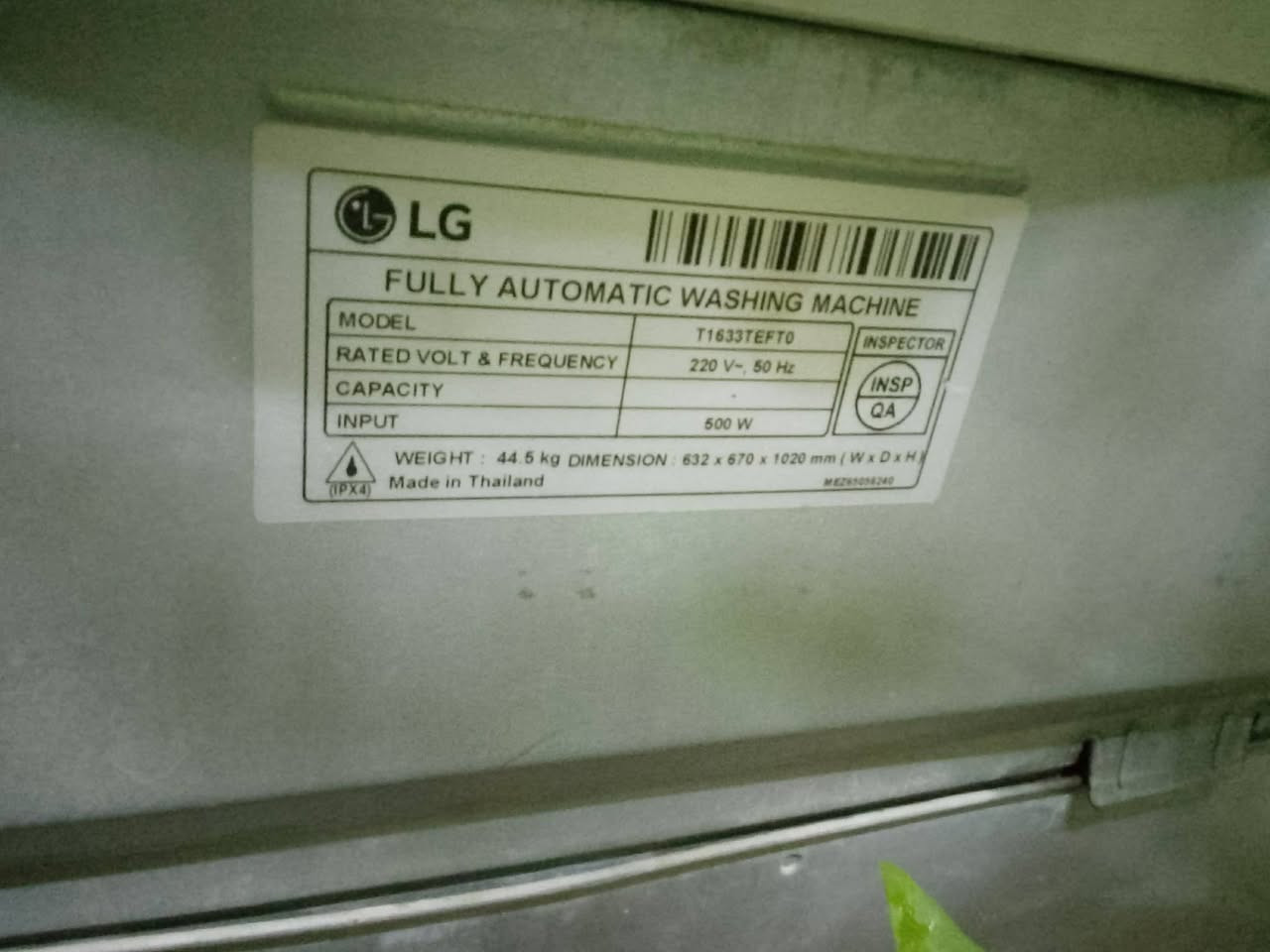 غساله اوتماتيك LG حجم 16 السعر225
للتواصل وتساب ***********
الاعظميه
