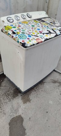 غساله حجم 15 كلو شغاله بس نشاف ما عرف شبي الغسيل شغال تغسل كامله نوع م...