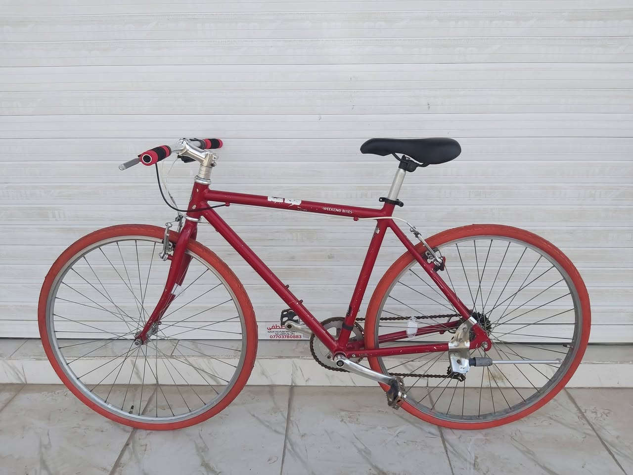 WEEKEND
بالة ياباني 
حجم 700/28
المعدن المنيوم
ويالة طبقتين
سستم SHIMANO 7 SPEED
كل الاجزاء بلادية 
السعر مع التوصيل 115  الف 
   ✈يوجد توصيل لجميع المحافضات ✈
كركوك مدخل سايدين حي الاسرى والمفقودين 
معرض ابو شيفان ( *********** )
