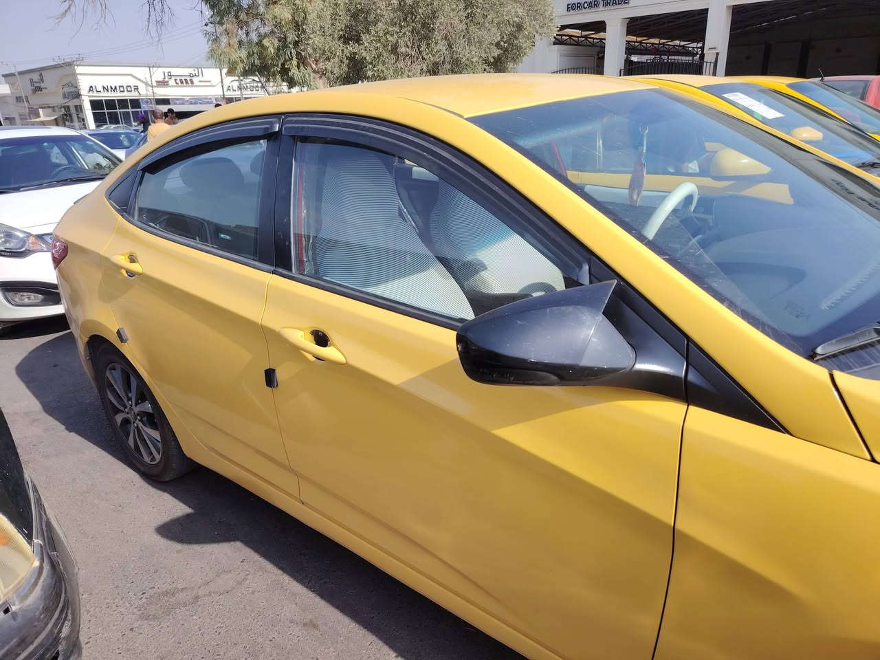 اكسنت ٢٠١٢ أمريكي باسمي الضرر موضح بالصور هيئة صفر شرط رقم انكليزي جديد  تحويل محرك كير شرط طالب عليها ٩٧ وبيها مجال ***********
