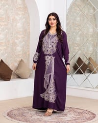 دشداشة مصري • قطن تطريز استراس • مقاس XL-2XL