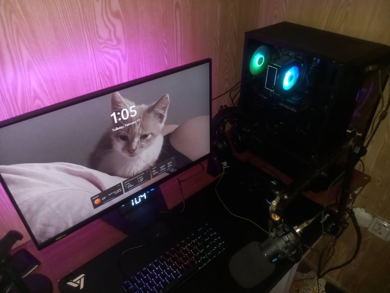 من رخصت لادمن
Intelالمعالج : Core i5
 12400f 
البورد : H610 Asus Prime 

الكرت ZOTAC  Rtx 3060ti

الهاردات m.q
M.2 128gb +  hdd500t +ssd128 +ssd 1t لكن في مشكله وهوا يستقبل 300 gb خلل في القرائه 

الرامات : Ram 2*8 3200mhz 

الباور سبلاي : 750w 80plus 

الكيس : Antec NX292

مبرد: sama ka450

سماعه :RAZER BLACK SHARK V2X

كيبورد مغناطيسي
:RAVEN68 

ماوس+ماوس باد
:ATTACK SHARK X11

شاشه :MSI
موصفاتها بصوره مابيها اي خلل او اي خدش

الباكيتات المتوفره للقطعه السماعه+الماوس+الكيبورد+الهارد+البور +لوحه لالم + المبرد + شاشه
اسمع سعركم


**إذا كنت صاحب هذا الإعلان وتريد حذفه لأي سبب، رجاءا أرسل رسالة إلى الدعم الفني**