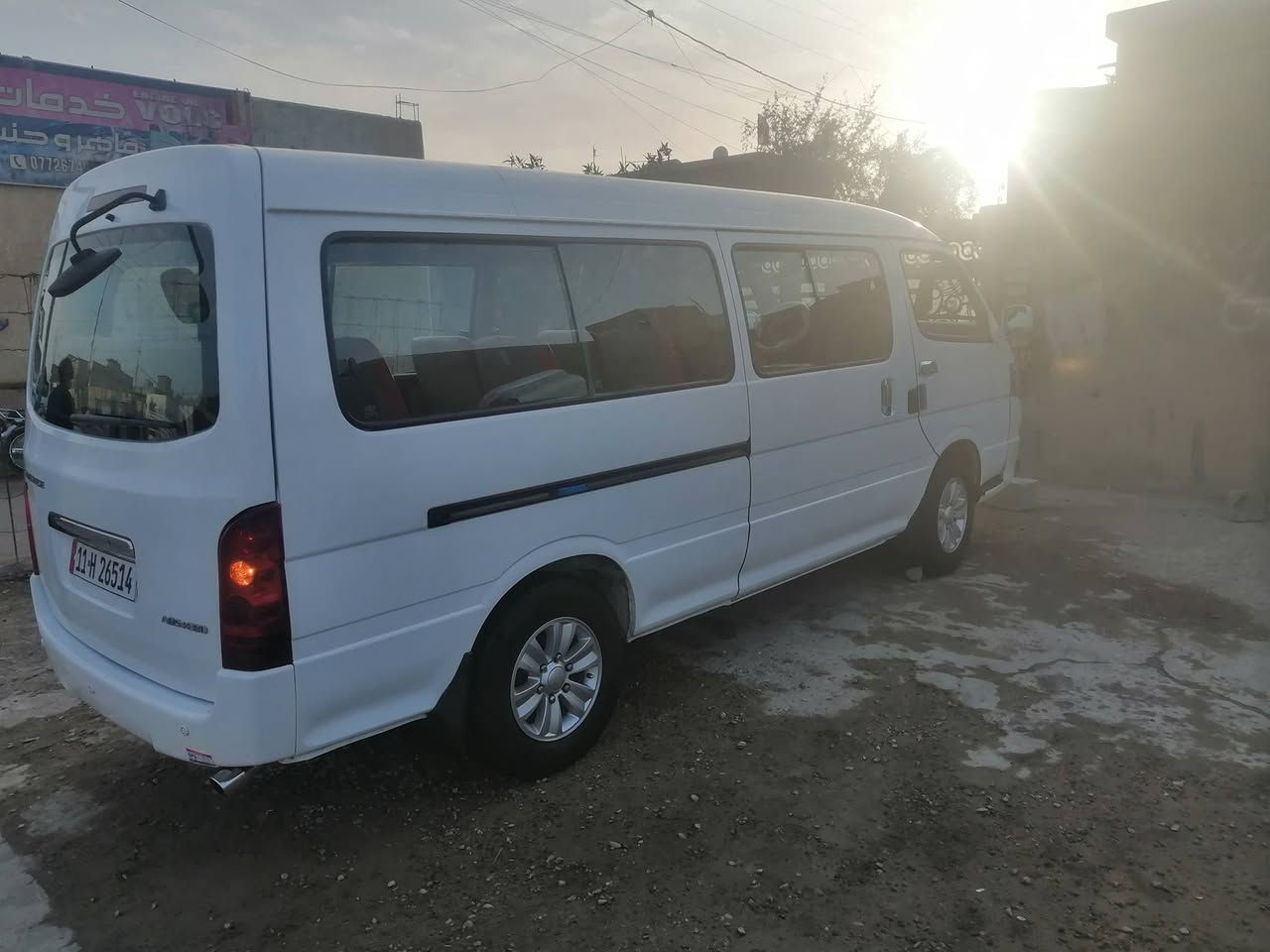 سلام عليكم جنبي ٢٠١٤ سياره جديده مكينه كير اكسن خير من الله صدر خلفي ولا أمامي جديده تخم تاير جديد مدوشمه عام مكفوله من ضربه صبغ تبديل رقم بغداد انكليزي بسمي مكان بغداد ***********
