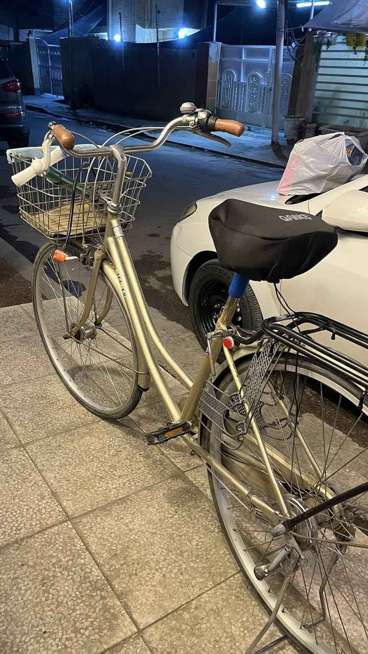 السلام عليكم للبيع بايسكل بناتي مال بالة اخو الجديد جاهز من كلشي تايرات جدد وبريكات شغالة وسلة ولايت بي 
٨٥ وبي مجال مكاني الاعلام سوق اميمه ***********
