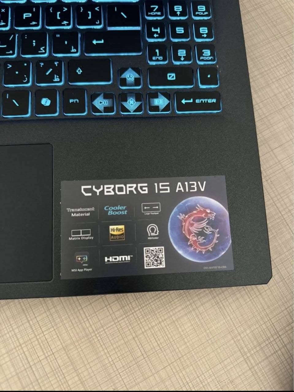 MSI Cyborg 15 لابتوب للألعاب والتصميم والأداء العالي 🔥
💻 المواصفات:

🧠 المعالج: Intel® Core™ i7-13620H (جيل ثالث عشر قوي جداً)

​🎮 كارت الشاشة: NVIDIA® GeForce RTX™ 4060 (8GB GDDR6)

​⚡ الرام: 16GB DDR5 (تردد حديث وسريع)

​💾 التخزين: 512GB NVMe PCIe Gen4 SSD (سرعة فائقة في نقل البيانات)

​🖥️ الشاشة: 15.6" Full HD خرافية – بتردد 144Hz سلاسة تامة بالألعاب

​🪟 النظام: Windows 11 Home الأصلي

​✨ حالة الجهاز: الجهاز مستخدم نظيف وبحالة ممتازة، مناسب للألعاب القوية، التصميم، والمونتاج (بەکارهاتووی خاوێن و بێ کێشە).

​📞 للتواصل (واتساب أو ماسنجر): 👉 ***********

​📍 العنوان: كركوك – بنجا علي (کەرکوک – پەنجا عەلی)

​🏢 شركة خوبيب للابتوبات - Khubaib Laptops
