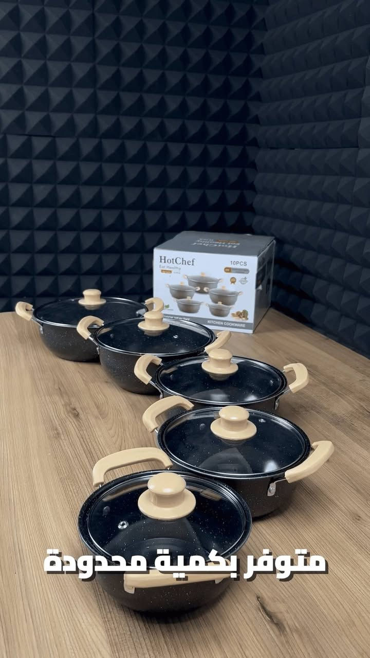 سيت قدور ماربل 5 قطع HotChef بأغطية زجاج حراري

الاستخدامات:

طهي الرز، المرق، الشوربات، واليخنات بمختلف أنواعها.

تحضير المعكرونة، السلق، وطهي الخضار واللحوم.

مناسب للاستخدام اليومي في المطبخ المنزلي.

المميزات:

سيت مكون من 5 قدور بأحجام مختلفة:

18 + 20 + 22 + 24 + 26 سم.

طلاء داخلي وخارجي ماربل غير لاصق عالي الجودة.

خالي من مادة PFOA الضارة.

توزيع متساوي للحرارة لنتائج طهي أفضل.

أغطية زجاج حراري مقاومة للحرارة مع فتحة بخار.

مقابض جانبية عازلة للحرارة بتصميم مريح وآمن.

سطح مقاوم للالتصاق وسهل التنظيف.

مناسب للغسل اليدوي وغسالة الصحون.

لون أسود مرقط بتصميم أنيق وعصري.

5 أغطية زجاج حراري.

الملاحظات:

غير مناسب للاستخدام على مواقد الحث (Induction).
السعر 40,000 
التوصيل 3000

للحجز والاستفسار ***********
