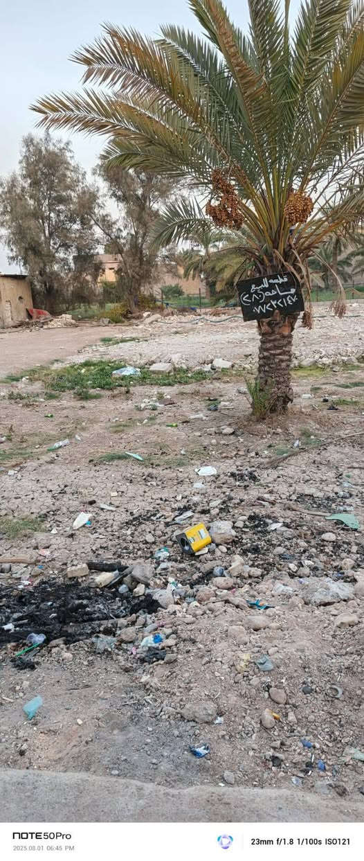 السلام عليكم القطعه للبيع زراعي جسر ديالى بل السواعد وراء الجامع تبعد عني  شارع الطابو 30 متر  قطعه 800 متر يبيع نصها او 280 او كلها 800 متر 
الهاتف ***********
