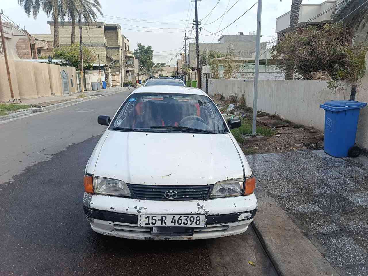 السلام عليكم
كورلا تيرسل موديل ١٩٩٦ 
السياره جاهزه مكينه وكير كهربائيات 
صدر ٩٠ بلمية
تايرات نظيفه 
والكشر مثل ما موضح بالفديو والصور
السعر ٤٥ وبيها مجال بسيط للشراي
موبايل ***********
