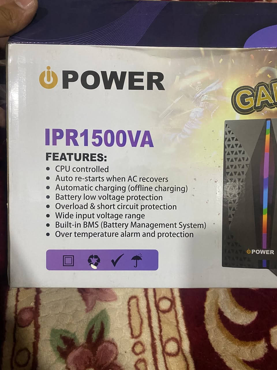 السلام عليكم 🌹
UPS للبيع 
1500 W Offline 
استخدام كلش قليل امانة الله سبب البيع اريد اجيب عاكسه

مخصص للگيمنگ والشغل القوي 
يفيد اكثر شي جماعة الكونسل . اني عندي للبي سي بقه مشغلها ربع ساعه او اكثر عن استخدام شخصي 
اذا كونسل عندك يبقه مشغلك البلي والشاشه ربع ساعه تقريباً او اكثر 
بي الوان RGB حلوه بنمط الـ fade يعني تتغير مستمر الالوان كلها 
وهاي بعد مواصفاته بالكارتون مالته بالصور
غراضة كلها كامله واليوبي اس يشهد عليه الله جديد كلش واستخدامه قليل كلش ايضاً
السعر ٨٥ الف وبي مجال 🌹
للتواصل والاتفاق خاص . مكاني بابل


**إذا كنت صاحب هذا الإعلان وتريد حذفه لأي سبب، رجاءا أرسل رسالة إلى الدعم الفني**