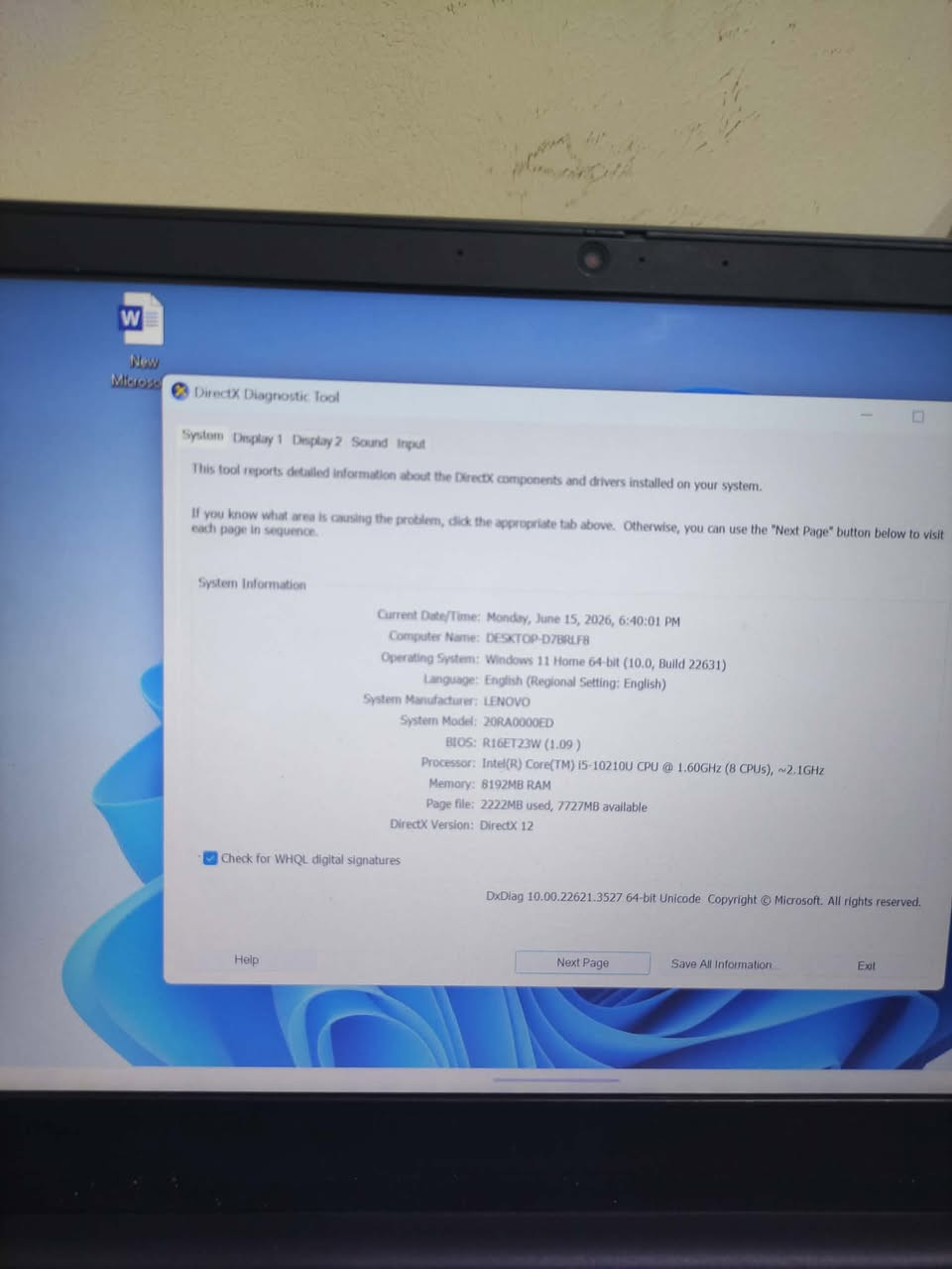 لاب كسر زيرو بالكرتونه و بسعر مميز بضمان 3 شهور😌😎

 الي الكل بيدور عليه للاعمال الشاقه

Lenovo think pad e14

Core i5 جيل عاشر 

رامات 8 ddr4.

هارد 128 ssd m. 2

+500hdd

شاشه 14.1ips 

كارتين شاشه.

Intel graphic uhd 630 up to 8 GB

AMD RX 2GB UP TO 16GB


**إذا كنت صاحب هذا الإعلان وتريد حذفه لأي سبب، رجاءا أرسل رسالة إلى الدعم الفني**