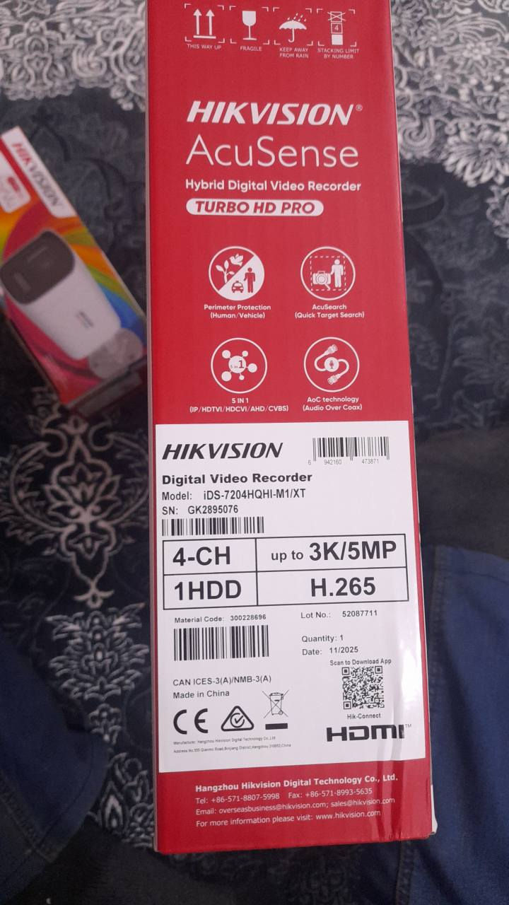 📢 سێتێکی کامێرای Hikvision بۆ فرۆشتن (فول کوالێتی و نوێ)
​سڵاو هاوڕێیان، سێتێکی کامێرای چاودێری براندی جیهانی Hikvisionم بۆ فرۆشتن هەیە، هەمووی نوێیە و کارتۆنی نەکراوەتەوە، بۆ ماڵ یان دوکان و باخ زۆر گونجاوە.
​📦 پێکهاتەی سێتەکە:
​ئامێری DVR مۆدێل iDS-7204HQHI-M1/XT:
​تایبەتمەندی AcuSense (زانیاری ورد و جیاکردنەوەی جوڵەی مرۆڤ و سەیارە).
​پشتگیری کوالێتی 5MP / 3K دەکات.
​تەکنەلۆژیای H.265 Pro بۆ پاشەکەوتکردنی شوێن لە ناو هارددا.
​کامێرای ColorVu مۆدێل DS-2CE12KF3T-LS:
​کوالێتی زۆر بەرزی 3K.
​24/7 Color: وێنەی ڕەنگاوڕەنگ لە تاریکی شەودا (بێ وێنەیە).
​دژە ئاو و تۆز (IP67).
​یەک تۆپ وایەری کامێرا: کوالێتی باش.
​محاویلەی 10 ئەمپێر: بۆ دابینکردنی کارەبایەکی جێگیر بۆ هەموو ئامێرەکان.
​📍 شوێن: هەولێر
📞 بۆ پەیوەندی: ***********
​تێبینی: ئامێرەکان و لە کارتۆنی خۆیاندان أربيل, العراق
