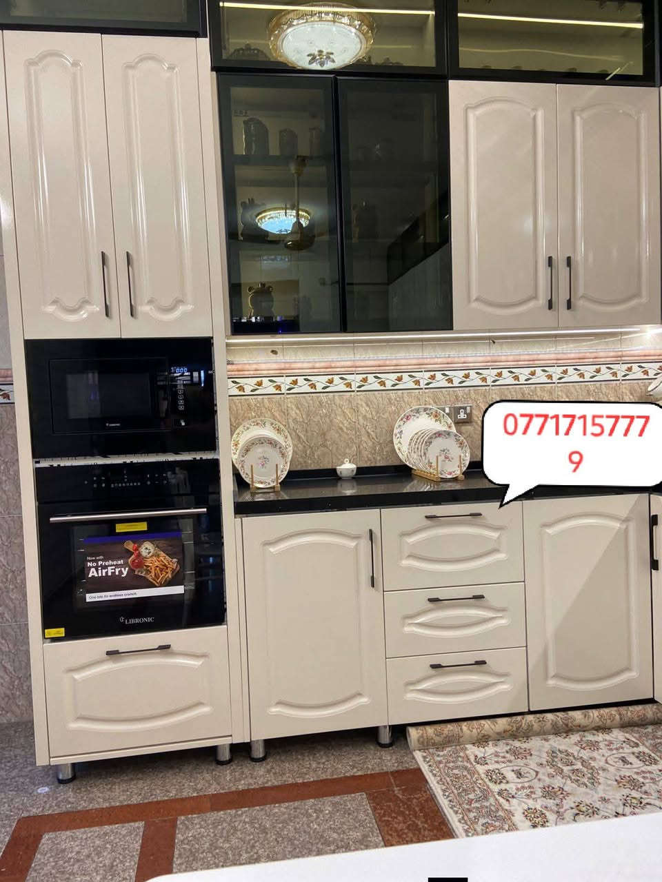 سلام عليكم نشتغل تفصال حسب طلب الزبون بسعار جداً مناسبة شغل درجه ولى خشب تركي أصلي  اج دي اف عمق 60 كامل مرمر للحجز والستفسار واتساب ودللو رقم واتساب ***********
