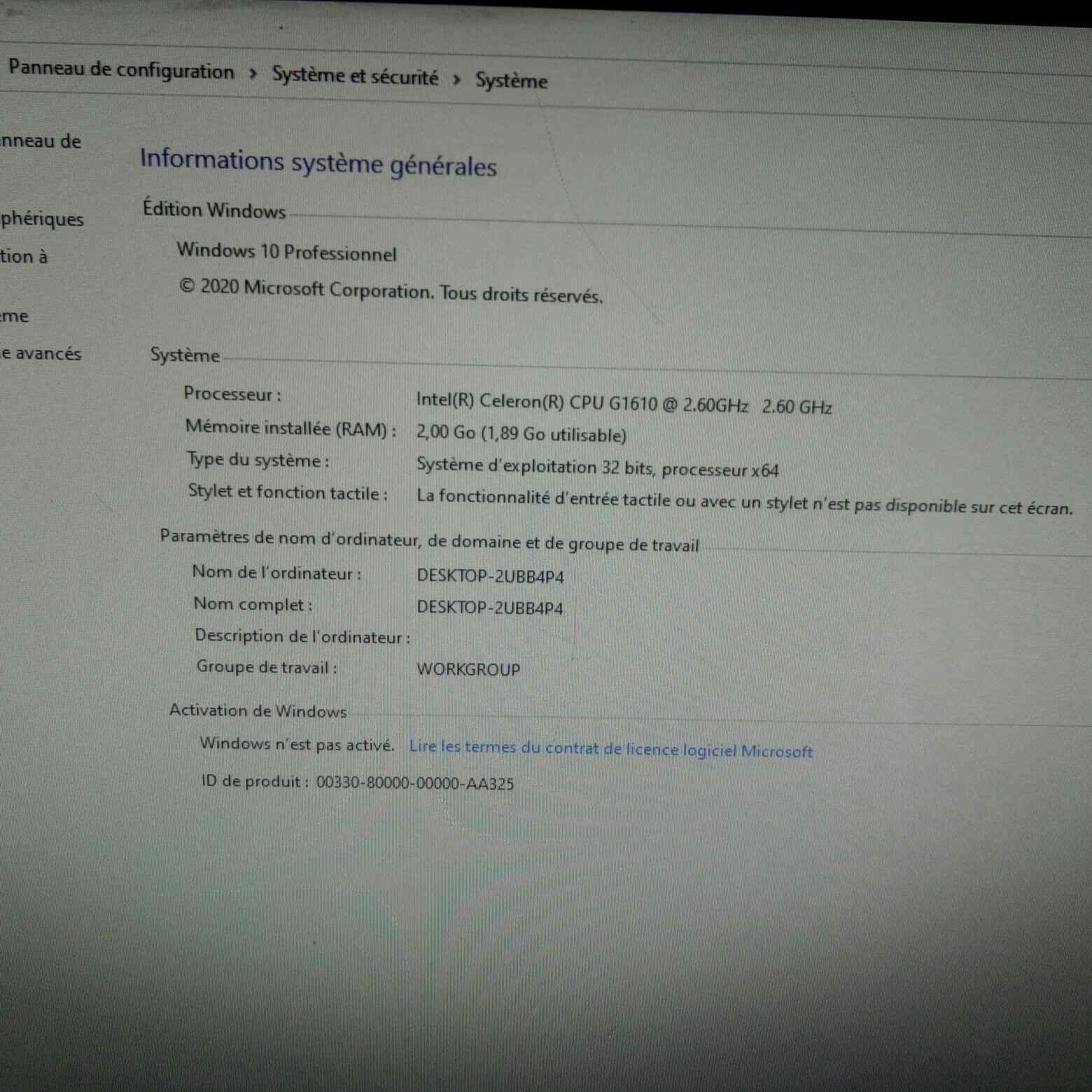 عندي حاسوب كامل للبيع
⚡ معالج g1610
❄  رام 4 جيغا
🔥 كارت مار h61
hdd 500g 👑
windows 10 🔥
بيسي بيرو قابل للتطوير
نبيع و نبدل ببلاي 3 سليم تكون نظيفة
بالنسبة للرام منيش مركب 2 مركب غير وحدة
(المودام ليس معني بالبيع)


**إذا كنت صاحب هذا الإعلان وتريد حذفه لأي سبب، رجاءا أرسل رسالة إلى الدعم الفني**