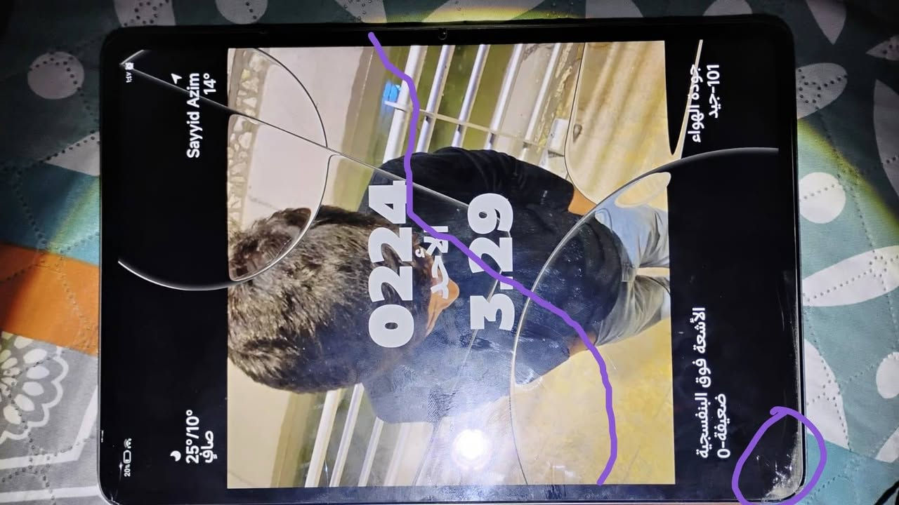 ايباد/تابلت شاومي باد 6 اس برو (xiaomi pad 6s pro)
معالج سناب دراجون جيل 2
تخزين 512Gb وعشوائية 12Gb+12Gb
بطارية بحجم 10,000mAh وسرعة شحن 120W
شاشة بحجم 12.4" وتردد 144Hz ويشغل 4K ب60اطار و68 مليار لون وبيه حماية غوريلا كلاس 5
ببجي 120 فريم ويشغل كل الالعاب بأعلى اعدادات 
 بيه خدوش مالت ستخدام وكسر بلشاشه مثل ماموضح بلبنفسجي ومامأثر ابددد على اللمس
ملحقاتة كامله من كارتون و شاحن 120w و كيبل و لزكه ل شاشه
السعر: 400 وبي مجال للطيبين 
مكاني بابل سدة الهنديه
***********بس واتس اب او خاص
