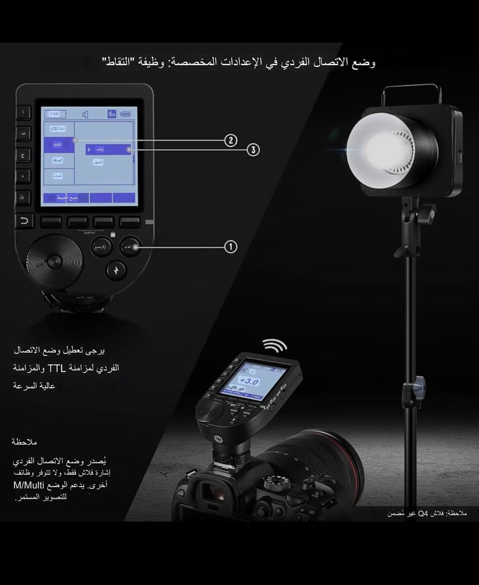 لسوني
جهاز تحكم لاسلكي بالفلاش يركب فوق الكاميرا.

✔️ يعمل مع كاميرات سوني
✔️ تحكم بقوة الفلاش من على الكاميرا
✔️ يدعم TTL و Manual
✔️ شاشة واضحة وسهل الاستخدام
✔️ يعمل ببطاريات AA

مناسب للتصوير الخارجي والاستوديو.


**إذا كنت صاحب هذا الإعلان وتريد حذفه لأي سبب، رجاءا أرسل رسالة إلى الدعم الفني**