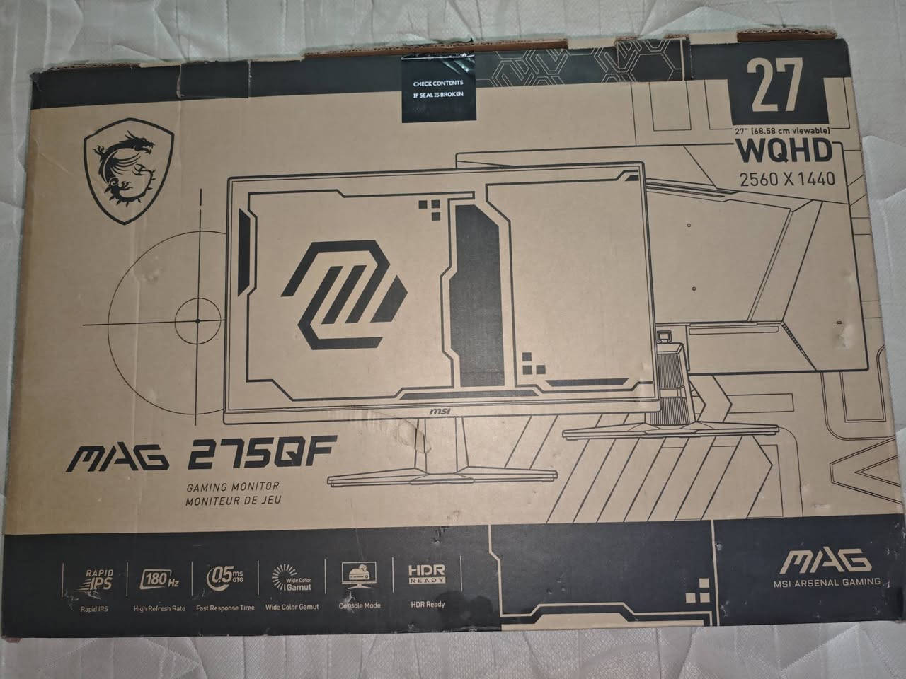 .
سلام عليكم شاشه msi للبيع نضافه 100%100 كارتونه موجوده الشاشه شخط واحد مابيه استعمال اقل من شهر 

حجم الشاشه 27 

الدقة والوضوح: 2K (2560 x 1440) والمعروفة بـ WQHD، لتقدم تفاصيل حادة وممتازة

معدل التحديث (Refresh Rate): هرتز 180Hz، لتجربة لعب سلسة وسريعة جداً.

السعر 250 بيها مجال لطيبين مكاني بغداد ابو غريب لتواصل *********** وتساب
