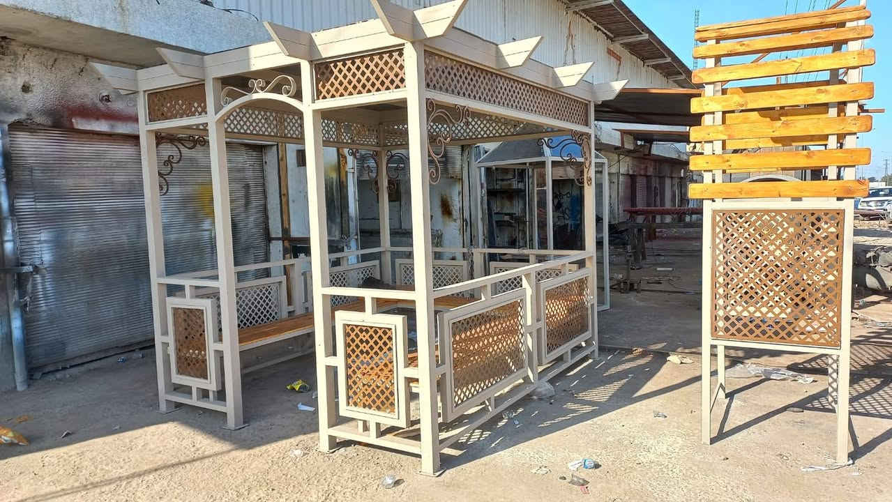 متابعينا الكرام يسرنا ان نقدم لكم كل ماهو جديد من اعمالنا التي جهزت لأغلب محافظات العراق كل مايخص اعمال الحداده تجهيز 
جملونات .... كرفانات ..سقائف ...ابواب وشبابيك...والعاب اطفال ....مراجيح ...جلسات ...شوايات ...فرارة
تحهيز كافة المزارع ...والشاليهات...ورياض الاطفال 
ماعليك سوى الاتصال بل أرقام  ***********
***********
بأدارة الاستاذ ماهر ابو محمد
بغداد الشعب منطقة السريدات عل شارع العام
