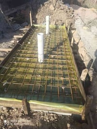 عملنا مستمر 1-لبخ قاعده 2-حفر وبناء وصب الخزاين 3-صب كوبلن 4-تفليش وبن...