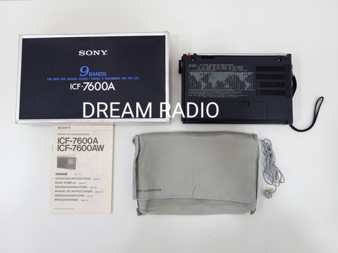 سوني ICF-7600A انتاج اليابان 1981
مع جميع ملحقاتها 9 موجات 
للاستفسار مراسلة الصفحه


**إذا كنت صاحب هذا الإعلان وتريد حذفه لأي سبب، رجاءا أرسل رسالة إلى الدعم الفني**