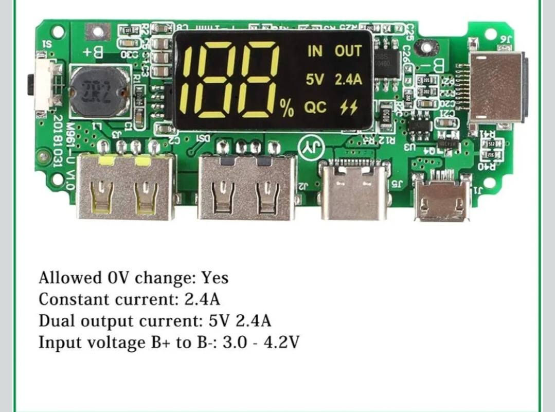 السلام عليكم خريطه بي سي ام 
اتوفرت بي سي ام مدمجه بشاشه  خاصه لتجميع باور بانك  بيها منفذ ايفون ومنفذ تايب سي ومنفذ ميكرو يعني بس جيب باتريات وشد يسير عندك بور بانك
متوفر كميه جديد بلجيس
القطعه اب 10 الاف 
ومتوفر توصيل


**إذا كنت صاحب هذا الإعلان وتريد حذفه لأي سبب، رجاءا أرسل رسالة إلى الدعم الفني**