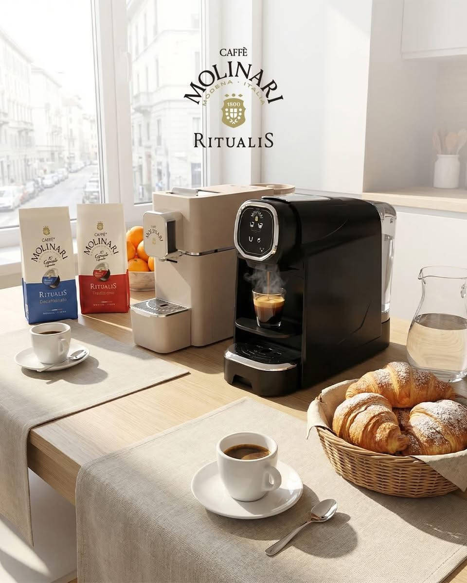 مع نظام RitualiS من Caffè Molinari، يتشكل التميز في 12 مزيج وفي مجموعة من الآلات المصممة لضمان الأداء والجودة المستمرة. تم تصميم ريتو هوم وريتو برو مونو وريتو برو مزدوج بتكنولوجيا حصرية لضمان استخراج بلا شائبة وتعزيز كل فارق عطري.

🇮🇹☕️


**إذا كنت صاحب هذا الإعلان وتريد حذفه لأي سبب، رجاءا أرسل رسالة إلى الدعم الفني**