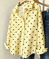 قميص • بولكا دوت • مقاس XS-L