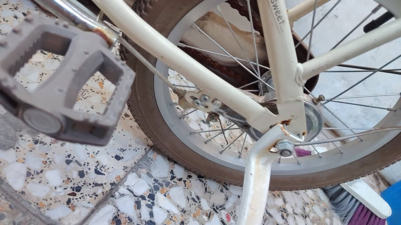 بايسكل ياباني اصلي مال اطفالل مستعمل قليل كلشي مابي شغال فقط دوسه  البايدر الايمن مكسور نظيف كلش 
السعر ٧٥ 
ملاحظه( متروك شهرين وشويه الزنجيل بي زنجار) 
*********** اتصال او واتساب 
بغداد / حي سومر / شارع المدارس
