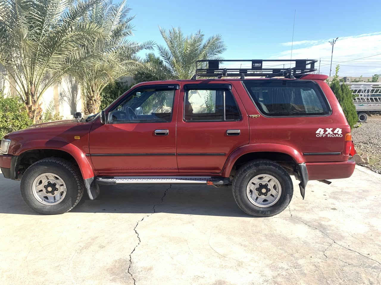 للبيع  اقره التفاصيل

تايوتا فور رنر موديل 1993
سياره كلها بلاد
محرك 6 بلاد كير عادي فور ويل شغال ثكيل و خفيف كلهن شرط
رقم اربيل دولي باسمي لل2030
جام كهرباء
فتحة سقف
تبريد ثلج ❄️فان للمقاعد الخلفيه
مسجل بلوتوث سيدي اواكس
بيها 3 قطع رش اثر جراد طارف البنيد بي شويه معجون 
موجود فديو توضيح اكثر
جاهزه للاخير ما بيها نقص برغي

المكان صلاح الدين العلم
***********
