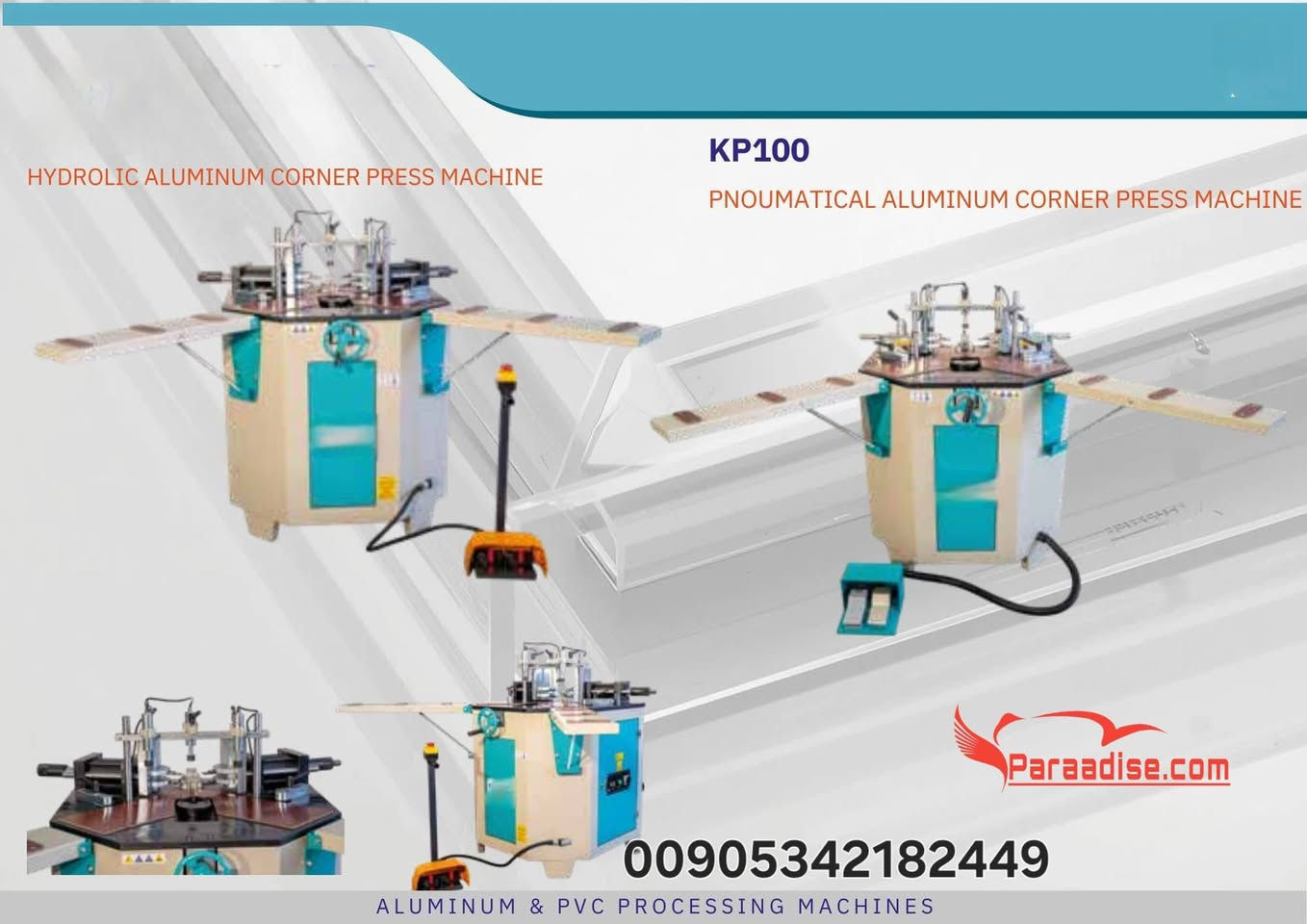 🔧 **Paraadise Makina** manufactures high-precision, durable, and efficient machines for PVC and aluminum window & door production.
From cutting and welding to corner cleaning and milling,
we deliver **quality, strength, and long-lasting performance**.

🚢 Export-ready production
⚙️ Professional industrial solutions
📈 Trusted Turkish engineering

---

🌍 **نقدّم حلولاً قوية للأسواق العالمية!**

🔧 **بارادايس ماكينا (Paraadise Makina)** متخصصة في تصنيع آلات عالية الدقة والمتانة
لصناعة نوافذ وأبواب PVC والألمنيوم.
من القطع واللحام إلى تنظيف الزوايا والتفريز،
نضمن **الجودة والقوة والأداء طويل الأمد**.

🚢 جاهزون للتصدير
⚙️ حلول صناعية احترافية
📈 هندسة تركية موثوقة

---
🌍 **Uluslararası pazarlara güçlü çözümler sunuyoruz!**

🔧 **Paraadise Makina**, PVC ve alüminyum doğrama üretimi için
yüksek hassasiyetli, dayanıklı ve verimli makineler üretir.
Kesme, kaynak, köşe temizleme ve freze makinelerinde
**kalite, güç ve uzun ömürlü performans** sunar.

🚢 İhracata uygun üretim
⚙️ Profesyonel endüstriyel çözümler
📈 Güvenilir Türk mühendisliği

#ParaadiseMakina #ParaadiseMachinery #PVCMachines #AluminumMachines
#WindowMachinery #DoorMachinery #IndustrialMachines
#Export #MadeInTurkey #TurkishMachinery
#PVCProduction #AluminumProduction #GlobalTrade
#Makineİhracat #EndüstriyelÇözümler #MiddleEast #Europe #Africa


**إذا كنت صاحب هذا الإعلان وتريد حذفه لأي سبب، رجاءا أرسل رسالة إلى الدعم الفني**