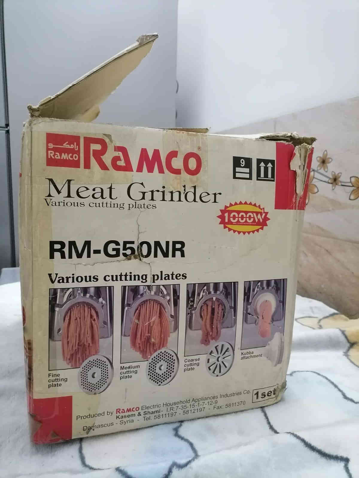 سلام عليكم مكينه لحم رامكو باب اول مستخدمه.مره وحده فقط ***********
