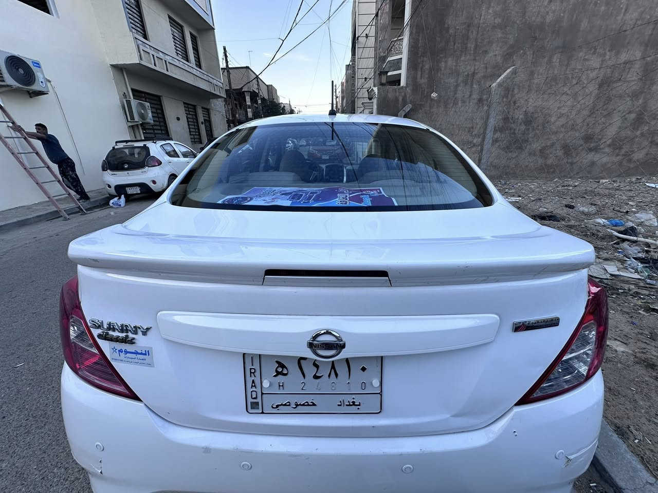 السلام عليكم
نيسان سني هندي بليتة زركة ٢٠٢٠ ماشية ٧٨ الف طختها مثل ما موضح بالصور الصندوق رصعة والجملغ الامامي بارد والخط الاحمر صبغ ضربة دراجة بدون دواخل وبدون شواصي كله كفالة السيارة مناقصها برغي  الحمد لله السيارة كلش نظيفة سونارك وين متريد ترايك وين متريد السيارة بأسم اخوية تحويل ثاني يوم المكان بغداد الحرية رقم التليفون ***********
السعر ١١٠ وبي مجال بسيط كلش
