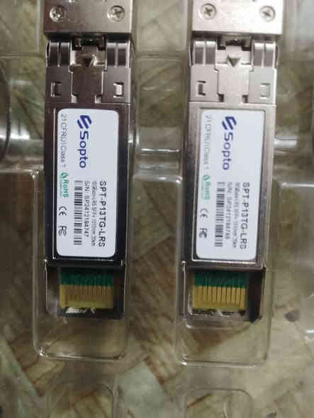 Sopto SFP 10G LR 20km m
نوع الكونكتر : LC Duplex

المسافة : 20km

حجم البيانات : 10G

الطول الموجي : 1310nm

نوع الشعرة : Single Mode

التوافق :  مع اجهزة المايكروتك 

السعر : 25$
وبيه مجال للطيبين

للإستفسار عن الأسعار والتفاصيل يرجى الإتصال أو مراسلتنا عن طريق تطبيق الوتساب على الرقم
***********
